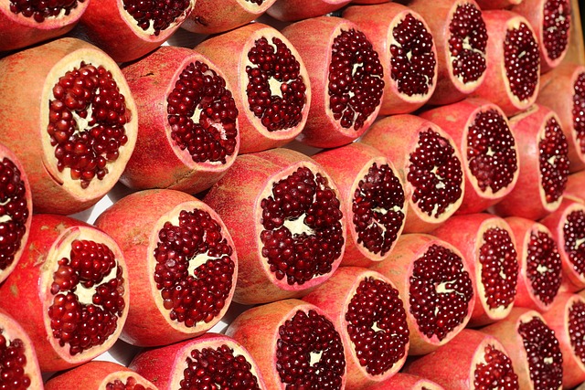 cut pomegranates